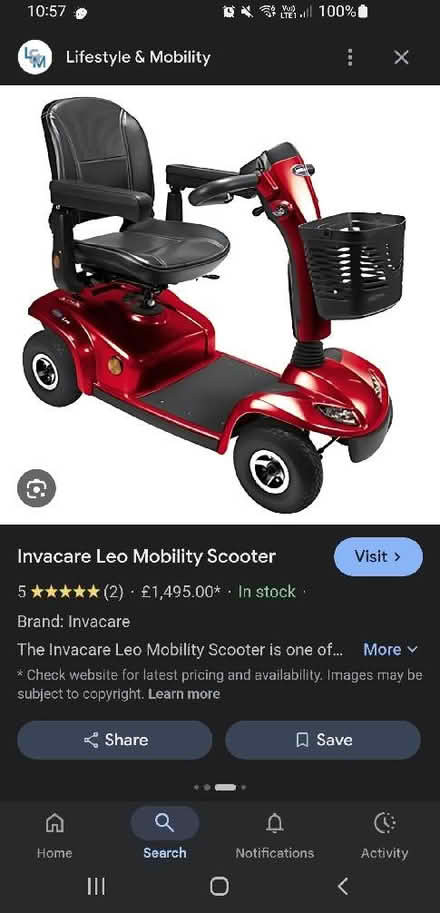Photo of Mobility scooter (Shephall SG2) #1