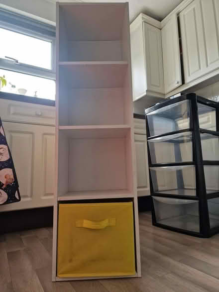 Photo of free 4 box shelves with yellow drawer (Bournemouth BH2) #1