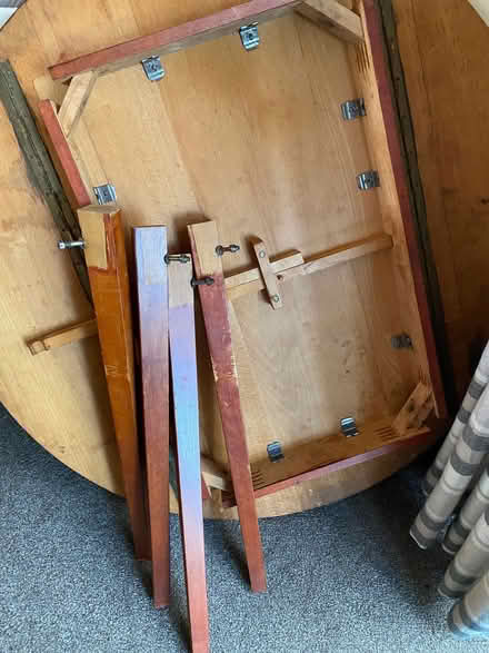 Photo of free Drop leaf round table and 4 chairs (Clifton YO30) #1