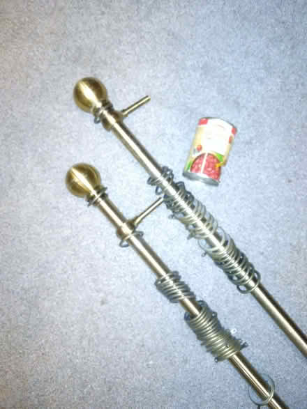 Photo of free Curtain poles and rings (Thatcham RG18) #2