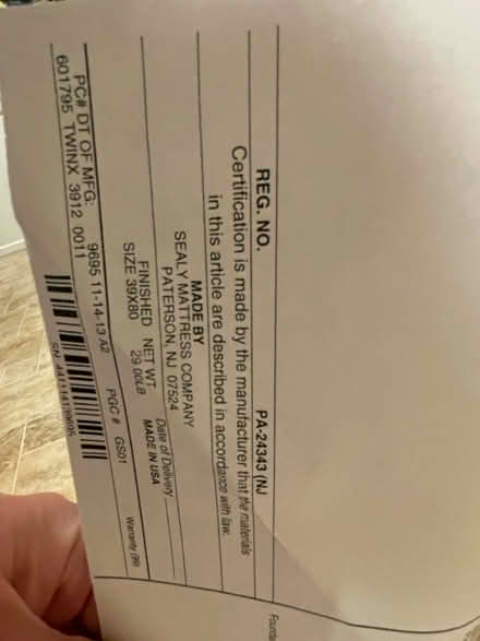 Photo of free 2 twin bed box springs (Mystic island nj) #2