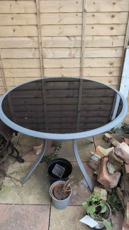 Photo of free Garden table with glass top (Heysham LA3) #1