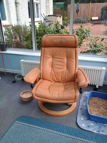 Photo of free Ekornes chair - shabby condition (Runfold Farnham) #1