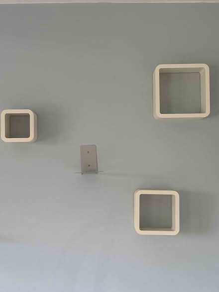 Photo of free Three white cube shelves (Burpham, Guildford) #1