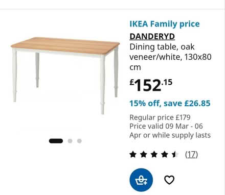 Photo of free Ikea Danderyd table (SG12 (Ware)) #2