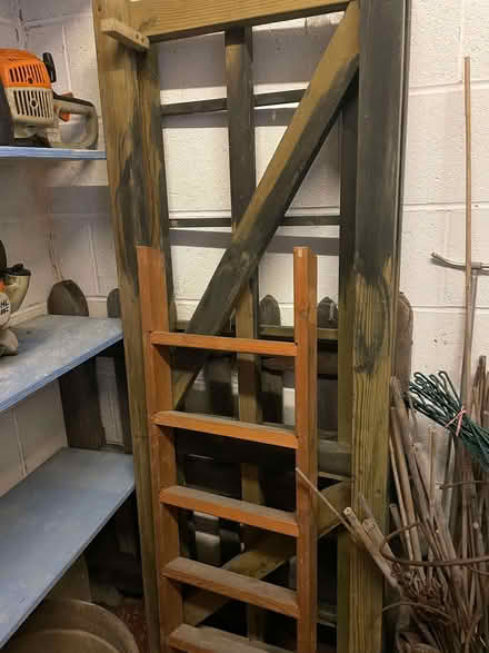 Photo of free Wooden side panel + step ladder (Dutton PR3) #1