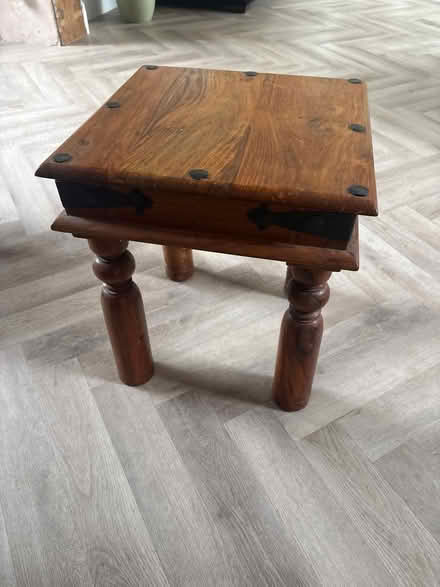 Photo of free Solid wooden side table (Heaton chapel) #1