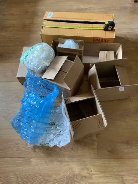 Photo of free Small boxes & packing materials (Riseley, Bedford) #1