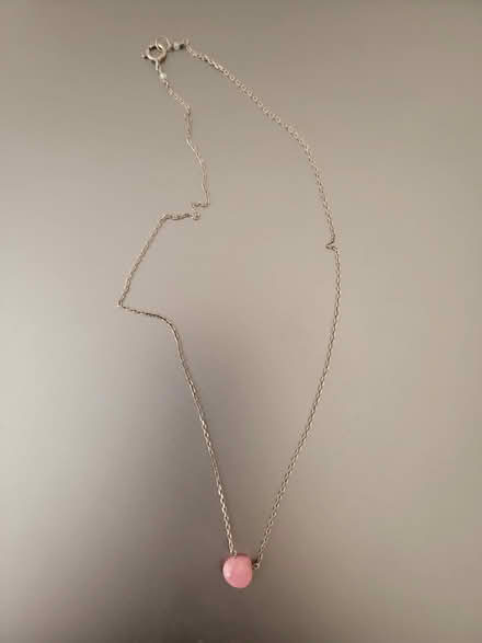 Photo of free Silver necklace w pink crystal (North Oakland) #2
