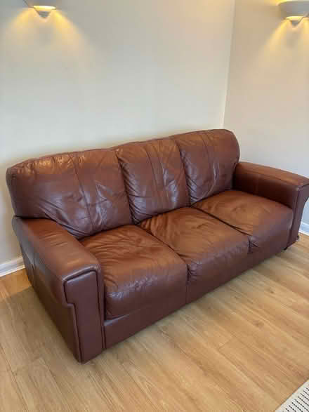 Photo of free Disassembled 3-seat Leather Sofa (Ossulton Way N2) #4
