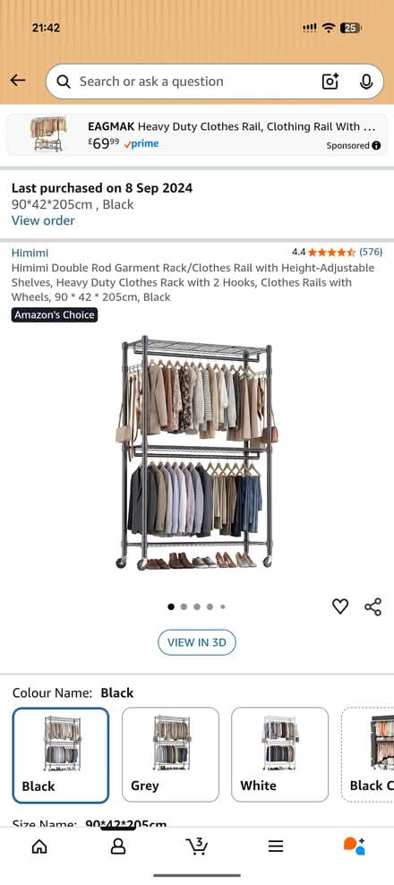 Photo of free Double clothes rail (North Road, N7) #1