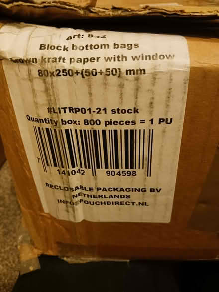 Photo of free Small plastic lined paper bags with window (Kempshott RG22) #2