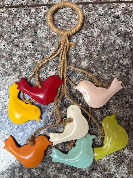 Photo of free Hanging colored birds ~wind chime (San Carlos-El Camino near Hull) #1