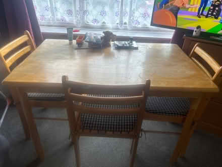 Photo of free Table with 3 chairs (Stonehouse GL10) #1
