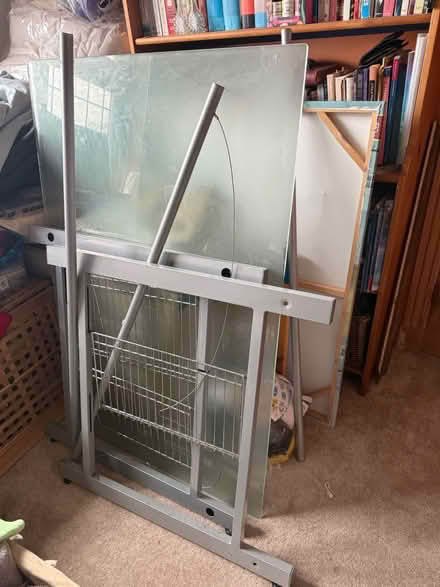 Photo of free Glass desk with metal frame (NG12 Cropwell Bishop) #1