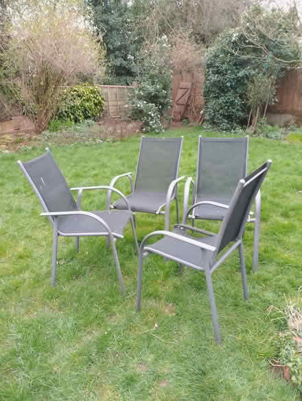 Photo of free 4 Garden Chairs - refurbishing project (Lyonshall HR5) #1