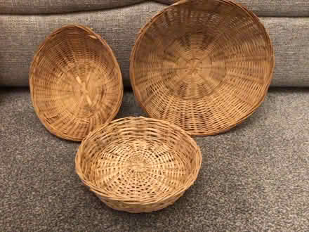 Photo of free 3 x wicker baskets - no damage (Lostock Hall PR5) #1