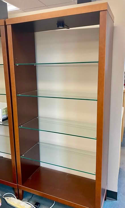 Photo of free Tall wood shelves (Downtown) #1