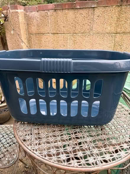 Photo of free Blue linen basket (Westbury BA13) #1