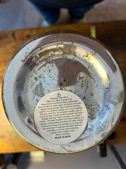 Photo of free Mercury Glass Pillar Candle Holder (Owings Mills,MD) #4