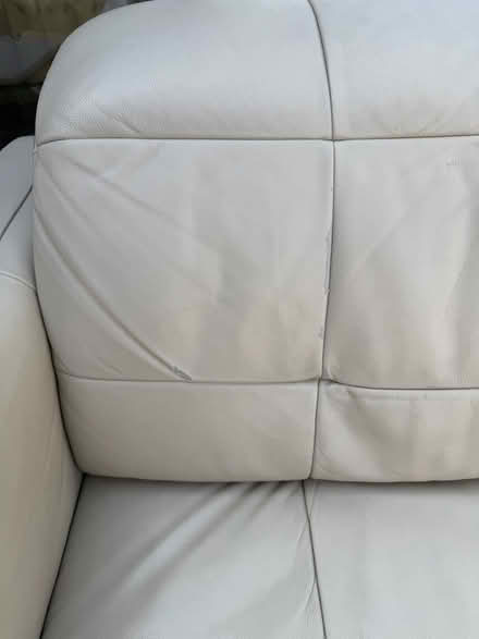 Photo of free Cream reclining leather sofa (Merstham) #3