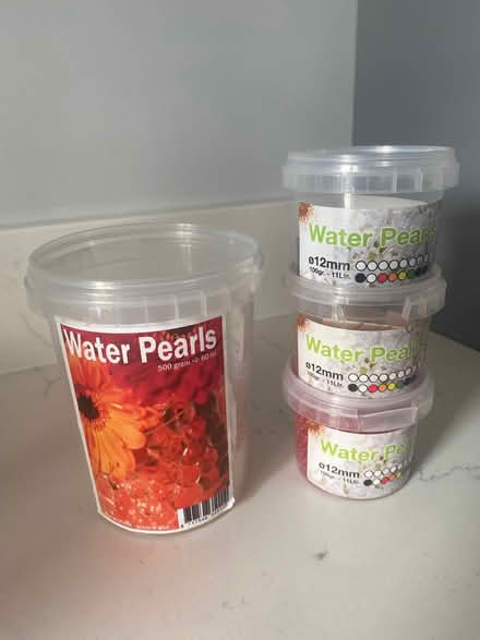 Photo of free Water beads/balls, vase decoration. Clear, blue, red (Hellesdon NR6) #1