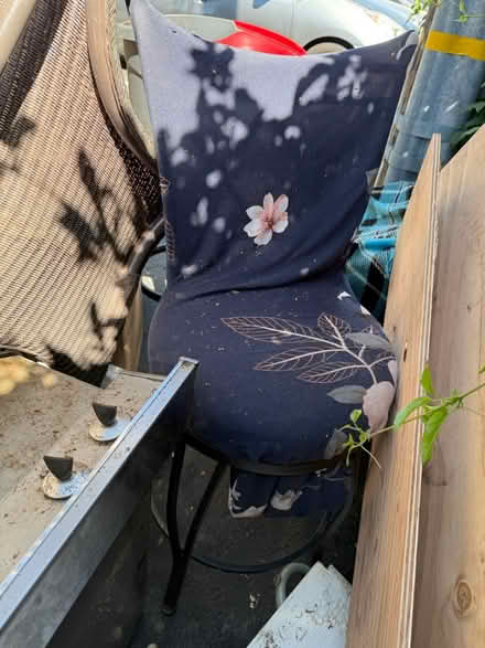 Photo of free Painted metal swiveling bar stool (1075 Valencia Avenue) #4