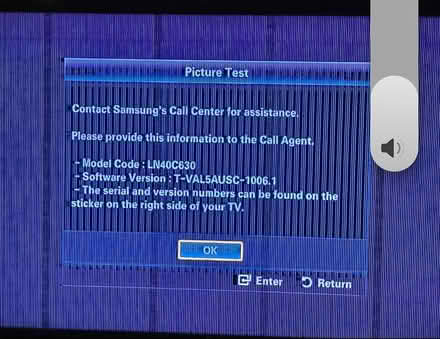 Photo of free 40 in Samsung TV with striations (Woburn cinemas rte 38) #1