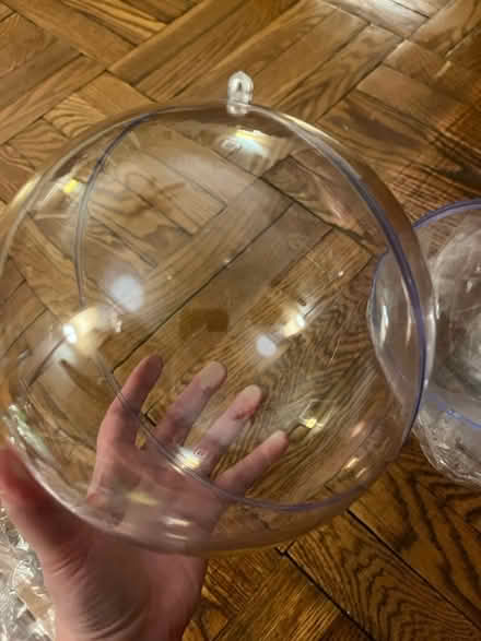Photo of free 2 large sturdy plastic display orbs (Kensington Brooklyn) #1