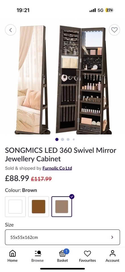 Photo of free Jewelry mirror storage (Surray Quays) #1