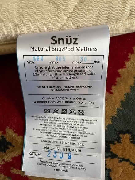 Photo of free Cotton / wool bench seat pad (Cambridge CB4) #4