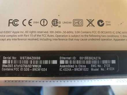 Photo of free Apple Imac A1224 desktop PC (Ickleford. Sg5) #2