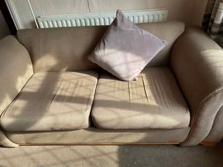 Photo of free Beige double bed setee sofa and chair (Clifton YO30) #4
