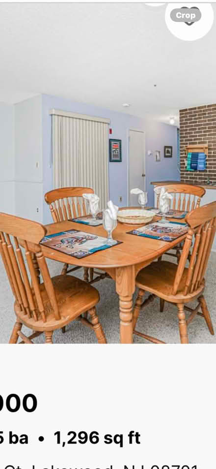 Photo of free Leather coat and table (Near Ocean County Park) #2