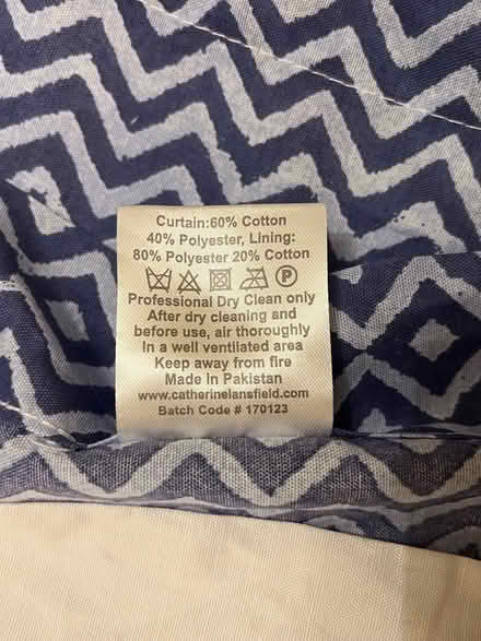 Photo of free Pair of blue & white curtains (Henley-on-Thames RG9) #4