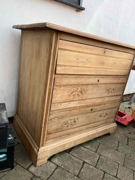Photo of free Old wooden chest of drawers (1930s) (SL6 pinkneys green) #1