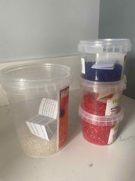 Photo of free Water beads/balls, vase decoration. Clear, blue, red (Hellesdon NR6) #2