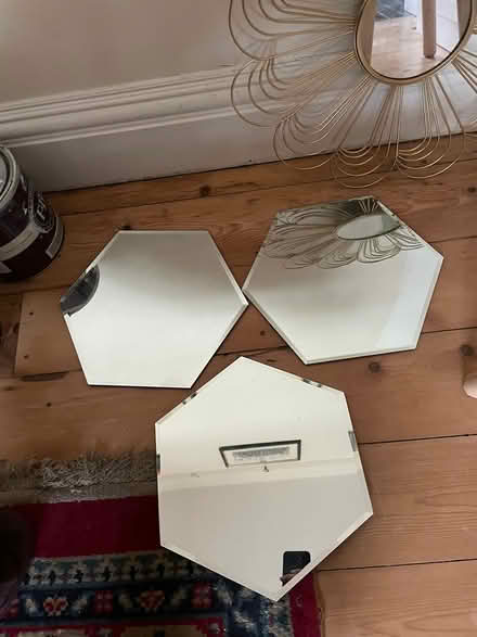 Photo of free X3 small hexagon wall mirrors (Cambridge CB4) #1