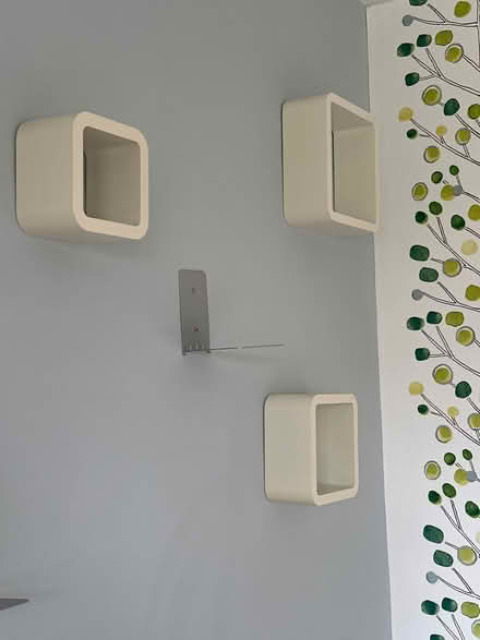 Photo of free Three white cube shelves (Burpham, Guildford) #2