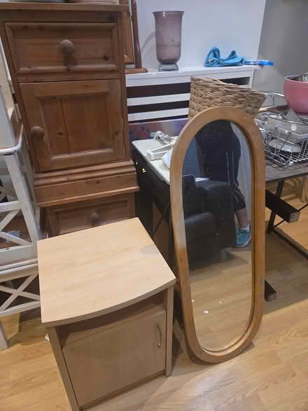 Photo of free Bedside locker and mirror (Phibsboro) #1