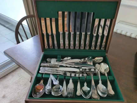 Photo of free Stainless steel cutlery in case (Ulverley Green B92) #1