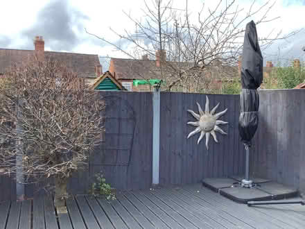 Photo of free Large heavy garden umbrella with base. (Underdale SY2) #1