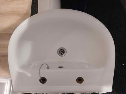 Photo of free Bathroom sink and pedestal (Alwoodley LS17) #2