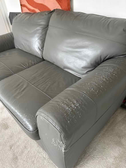 Photo of free Leather sofa bed with storage (LE67 coalville) #2
