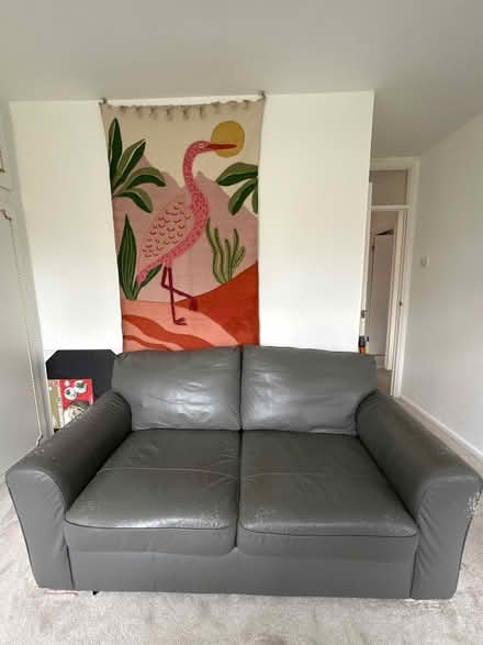 Photo of free Leather sofa bed with storage (LE67 coalville) #1