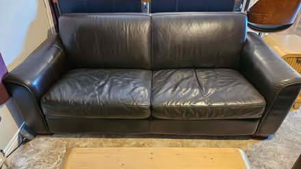 Photo of free 3 piece dark brown leather sofa set (Northam EX39) #1