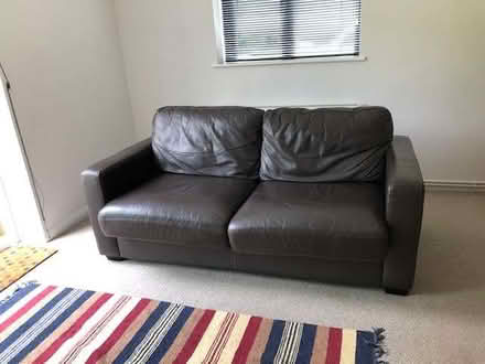 Photo of free Leather sofa bed (Glastonbury BA6) #1