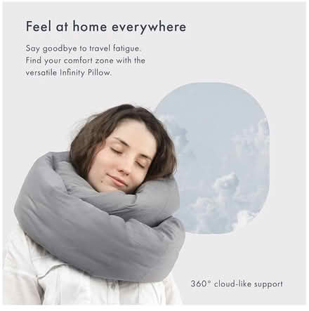 Photo of free Infinity Pillow Travel Scarf Grey (Boise Eliot) #2