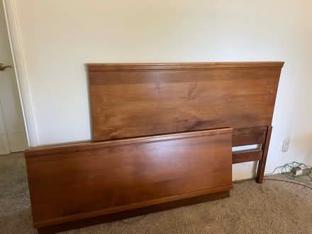 Photo of free Mid-century light oak bed (La Cañada) #1