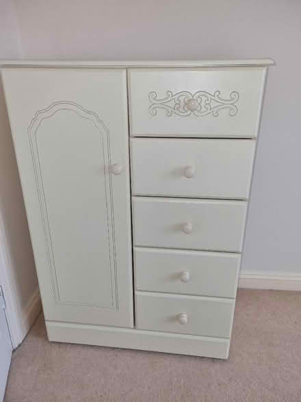 Photo of free Bedroom cupboard with drawers and wardrobe pole. (Great Meols CH47) #1